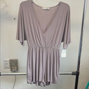 Lavender V-Neck Romper